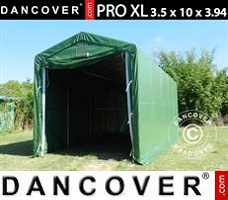 Tenda deposito 3,5x10x3,3x3,94m, PVC, Verde